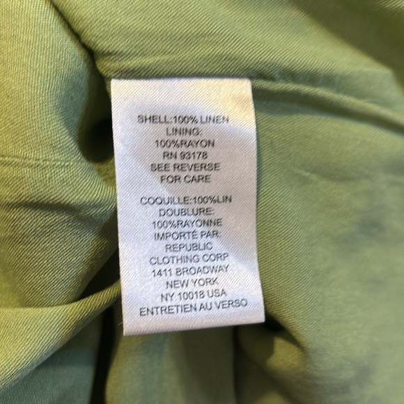 House of Harlow 1960 100% linen mini green dress - Picture 6 of 6